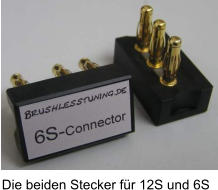 Die beiden Stecker für 12S und 6S